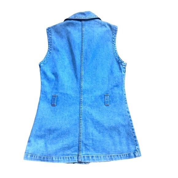 MAGNUM Blue Jeans Dept Jacket Women’s Vest Blue Size S Denim Button Front - Picture 3 of 12